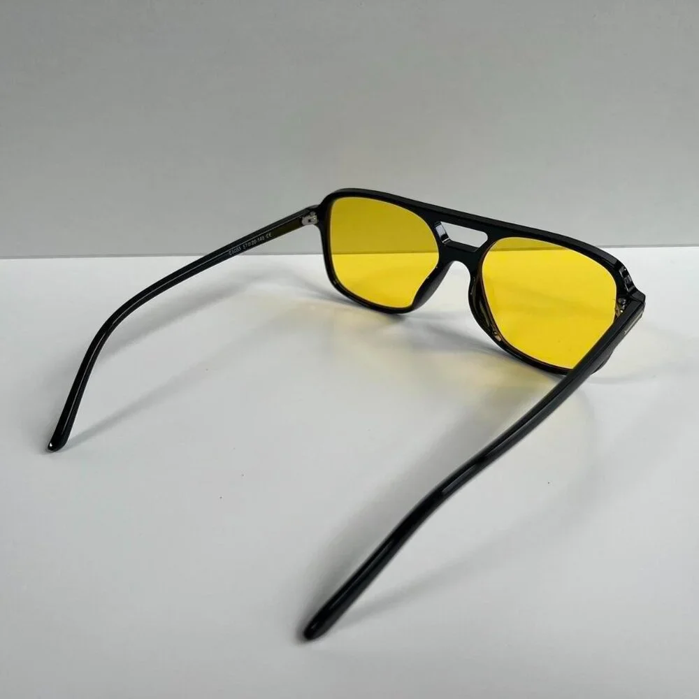 vintage unique retro style black rounded square sunglasses